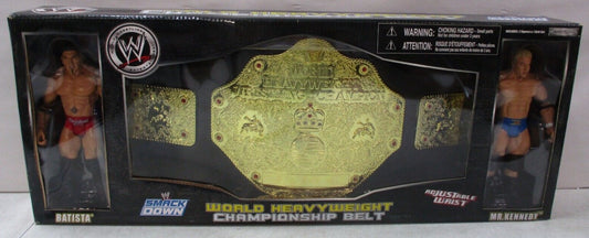 2007 WWE Jakks Pacific World Heavyweight Championship Belt [With Batista & Mr. Kennedy]