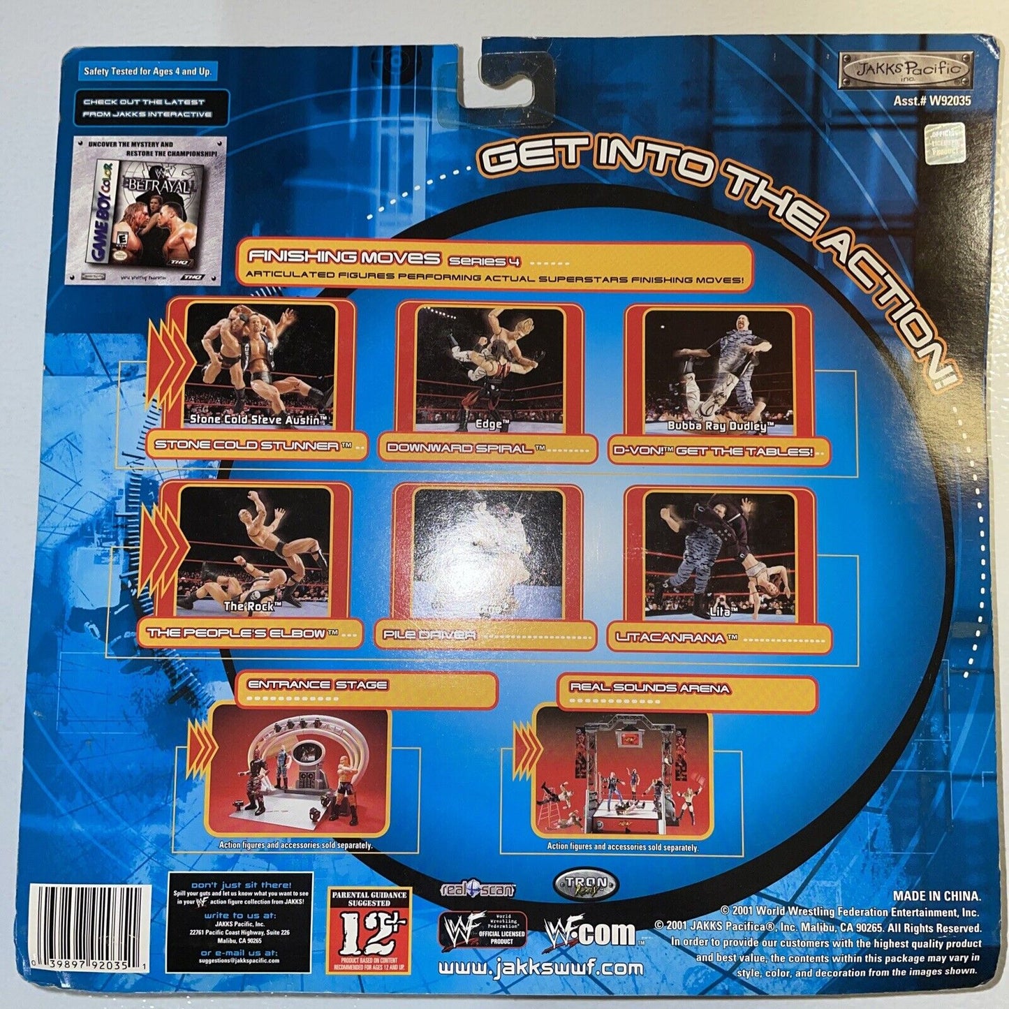 2001 WWF Jakks Pacific Finishing Moves Series 4 "D-Von! Get the Tables": Bubba Ray Dudley & Lita