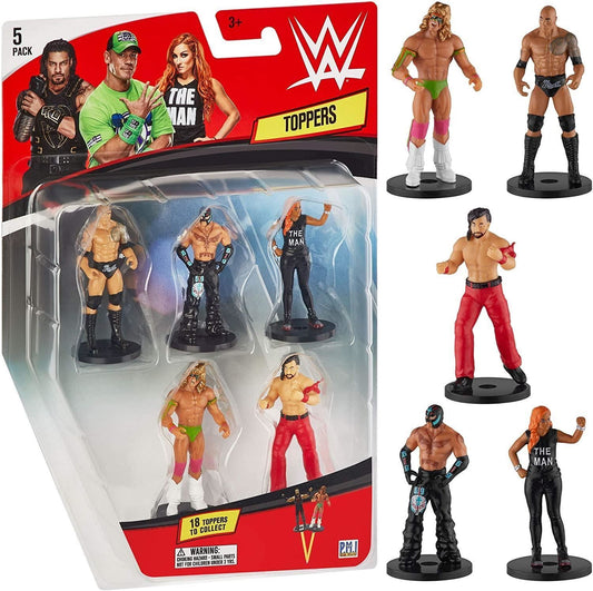 2020 WWE PMI Pencil Toppers 5-Pack: The Rock, Rey Mysterio, Becky Lynch, Ultimate Warrior & Shinsuke Nakamura