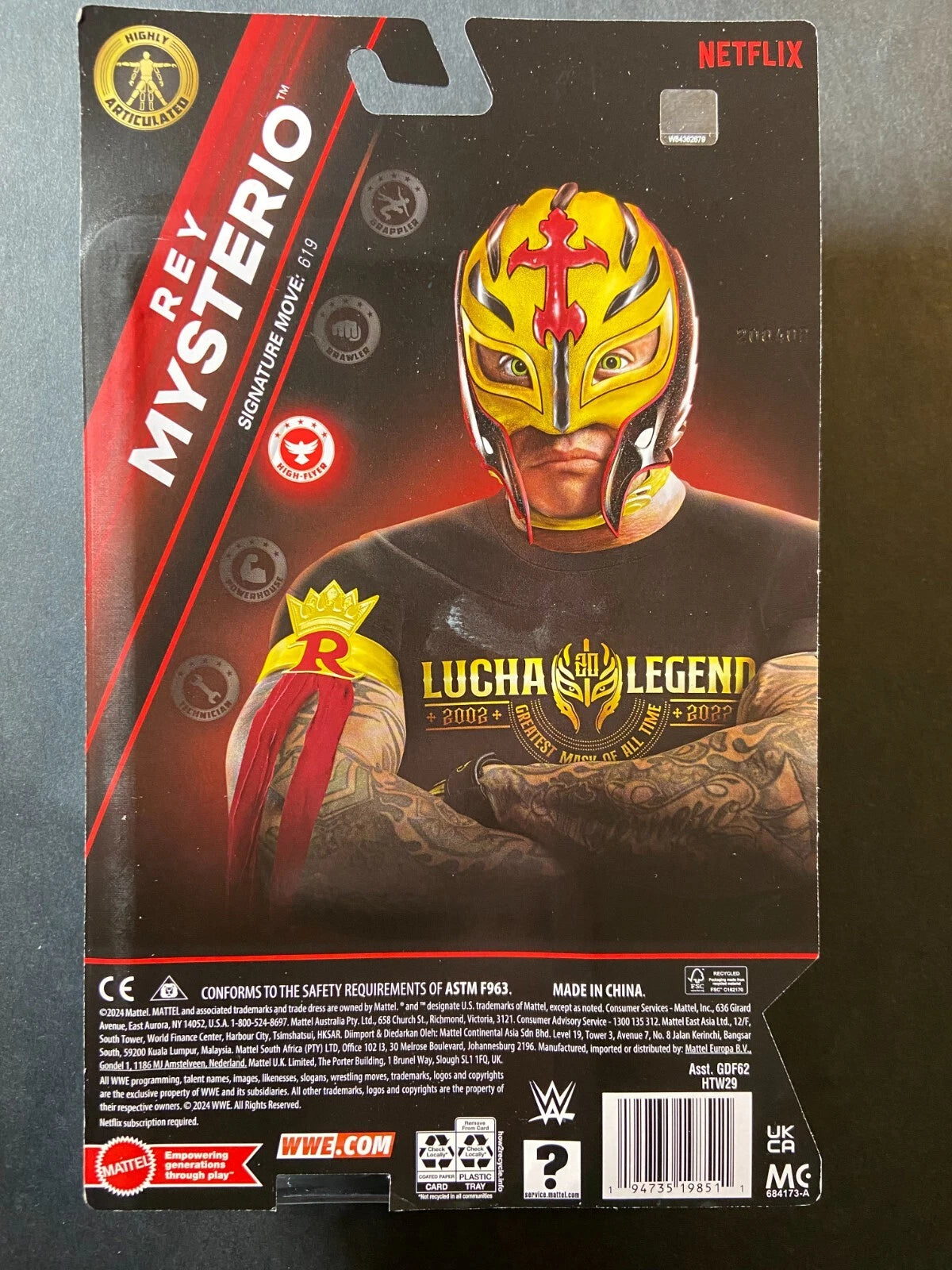 2024 WWE Mattel Main Event Raw on Netflix Rey Mysterio
