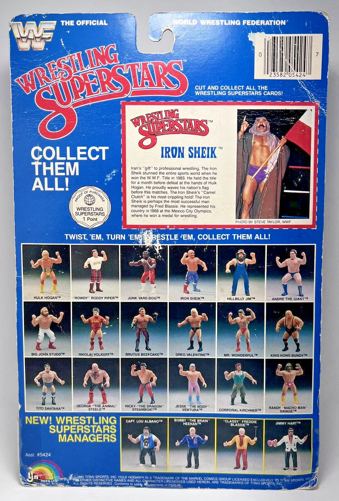 1985 WWF LJN Wrestling Superstars Series 1 Iron Sheik