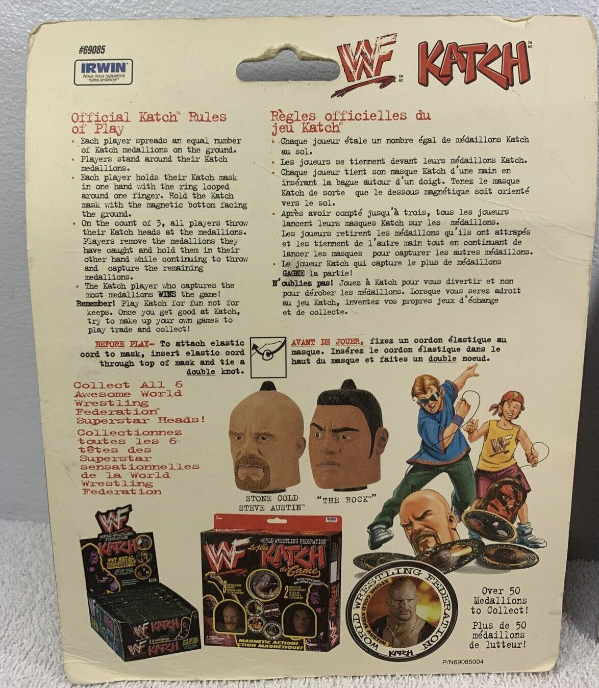 1999 WWF Irwin Toy Mankind Katch Magnetic Head