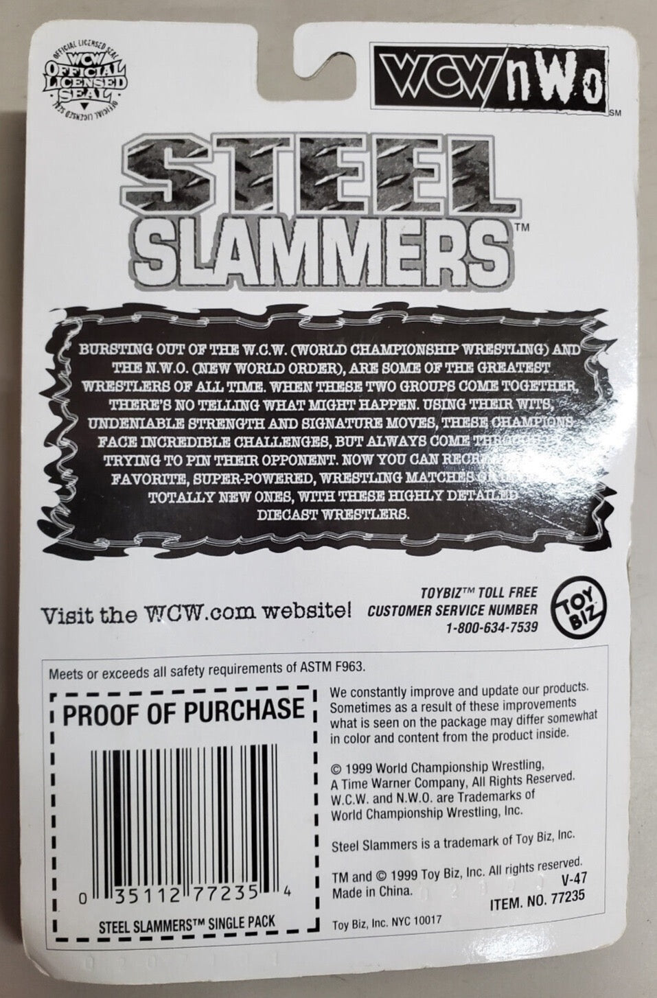 1999 WCW Toy Biz Steel Slammers Kevin Nash