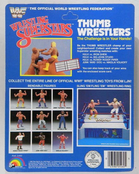 1986 WWF LJN Wrestling Superstars Thumb Wrestlers Hulk Hogan vs. Nikolai Volkoff