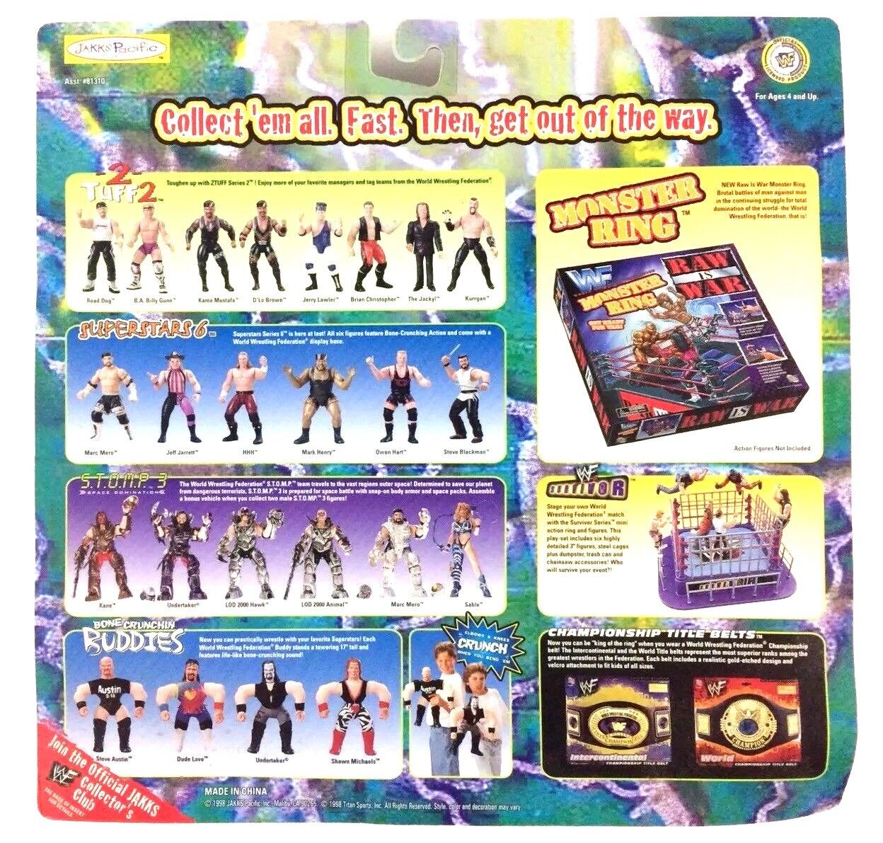 1998 WWF Jakks Pacific 2 Tuff Series 2 Kurrgan & The Jackyl