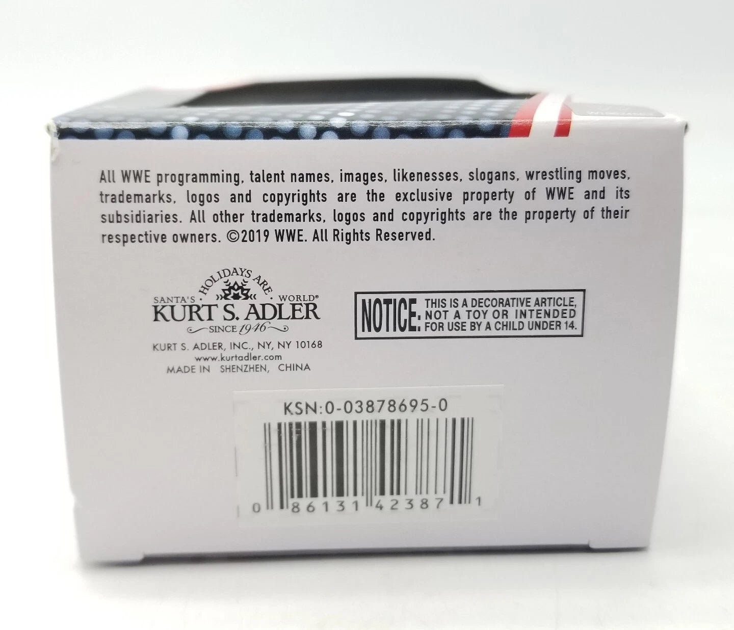 2019 WWE Kurt Adler Undertaker Christmas Ornament