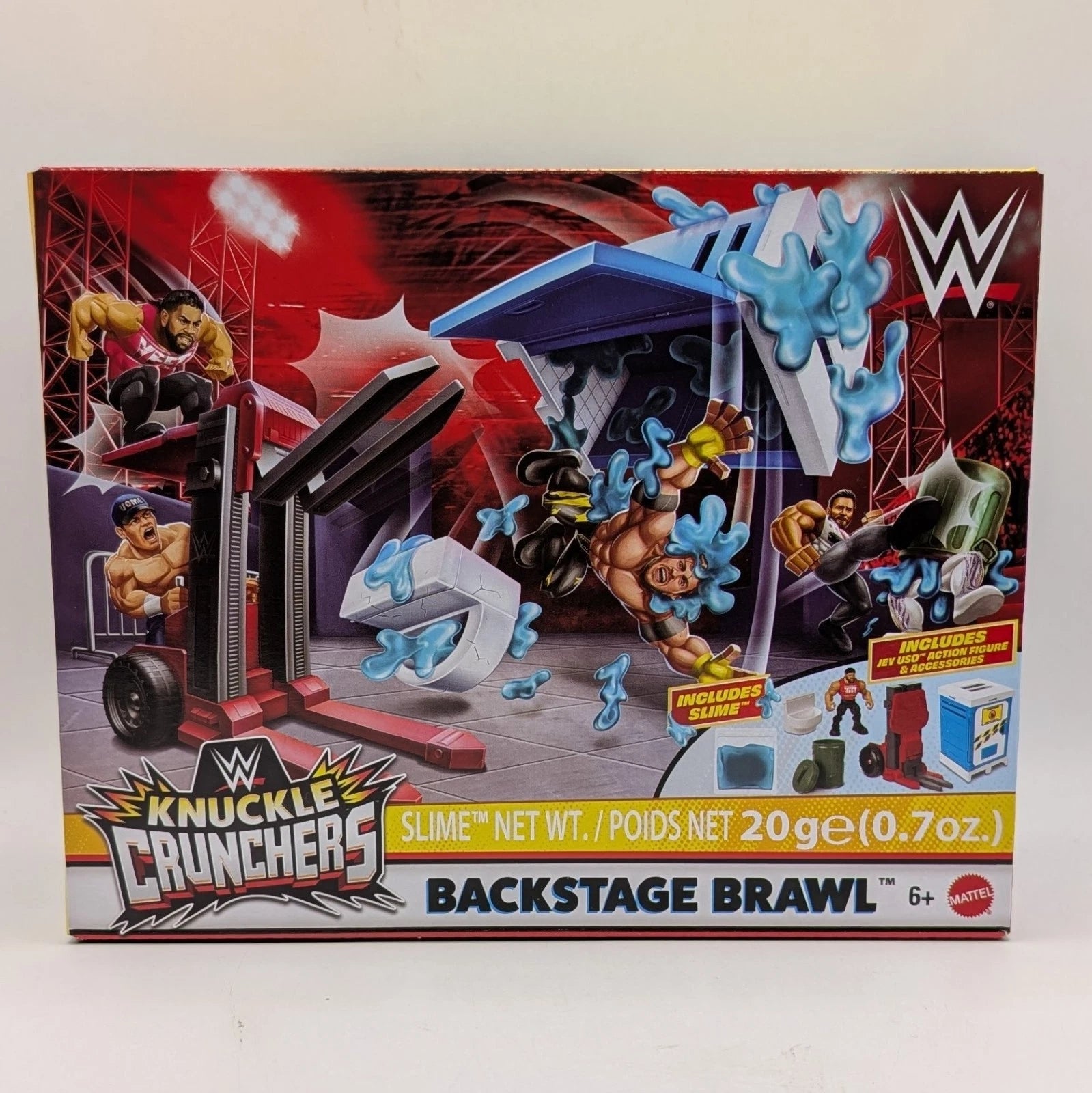 2026 WWE Mattel Knuckle Crunchers Backstage Brawl Playset [With