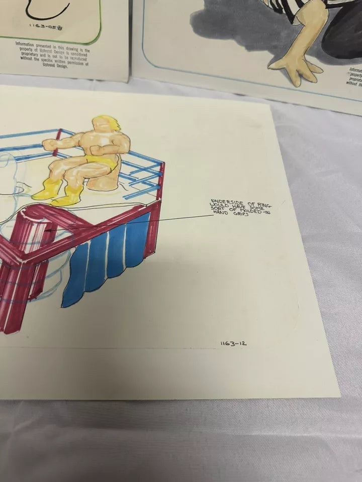 Unreleased WWF LJN Wrestling Superstars Thumb Wrestlers Bad Guys' Cheating Essentials Accessory Pack