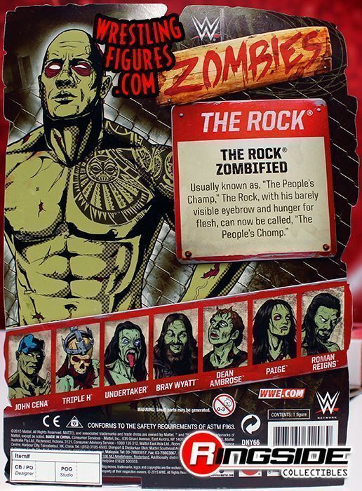 2016 WWE Mattel Basic Zombies Series 1 The Rock