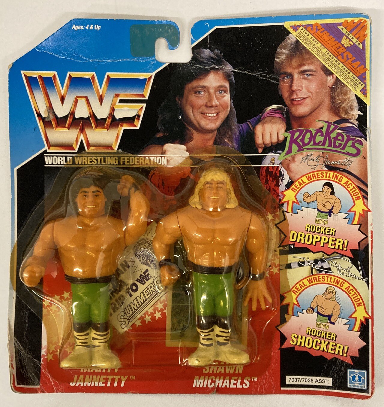 1991 WWF Hasbro Series 2 Rockers: Marty Jannetty with Rocker Dropper! & Shawn Michaels with Rocker Shocker!