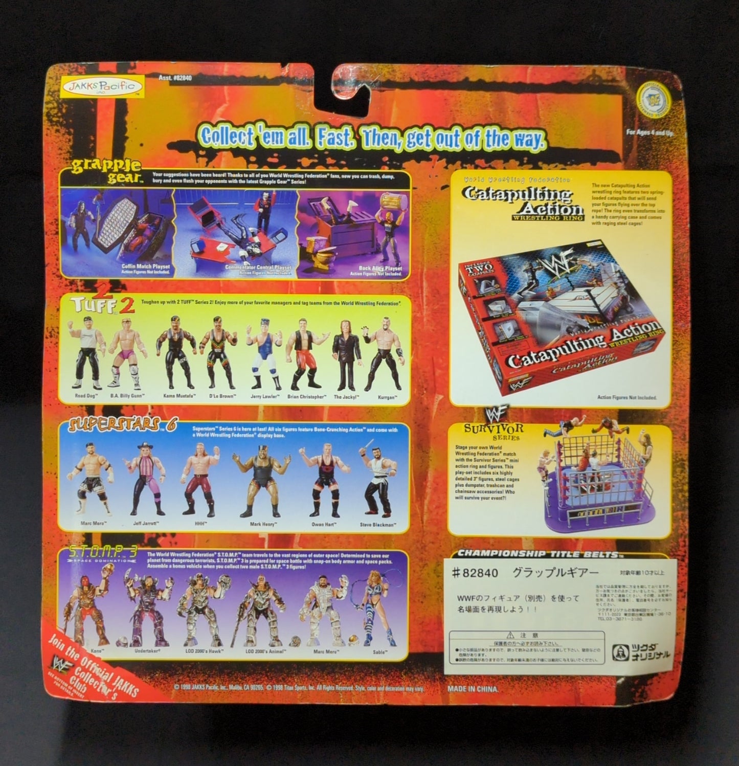 1998 WWF Jakks Pacific Grapple Gear Series 1: Back Alley Playset