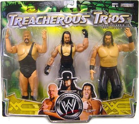 2009 WWE Jakks Pacific Treacherous Trios Series 10 Big Show, Undertaker & The Great Khali