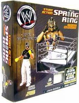 WWE Jakks Pacific Stunt Action Spring Ring [With Rey Mysterio