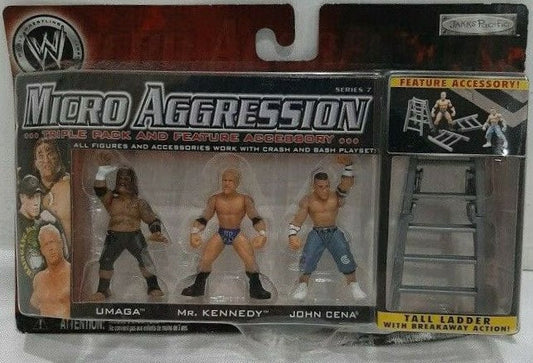 2008 WWE Jakks Pacific Micro Aggression Series 7 Umaga, Mr. Kennedy & John Cena