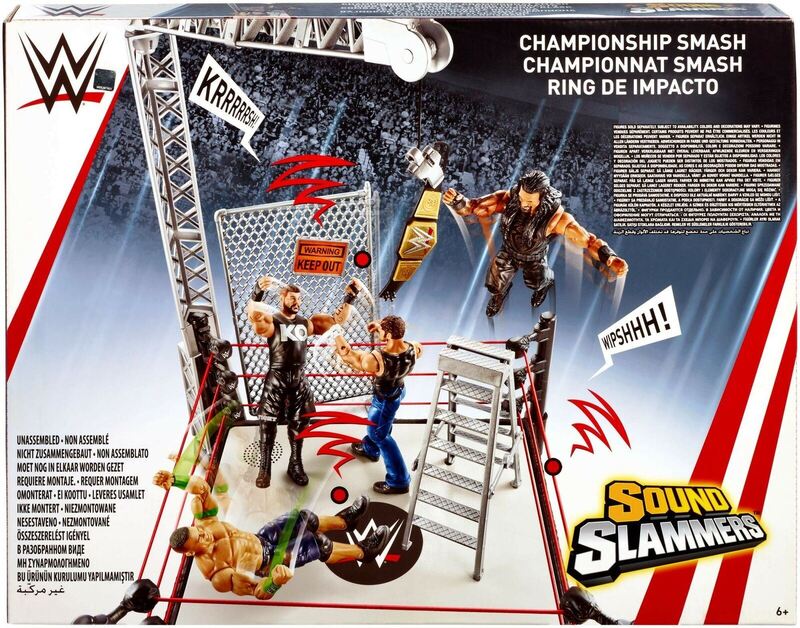 WWE Action Figure Suoni Slammers 15 Cm - Mattel FWL86 - Wrestler Collezione Elite Con Suoni E Accessori
