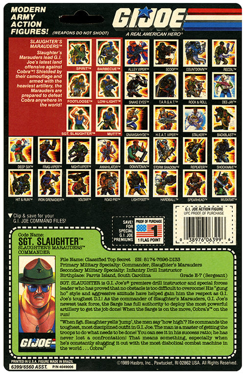 1989 Hasbro GI Joe Slaughter's Marauders Sgt. Slaughter [v4]