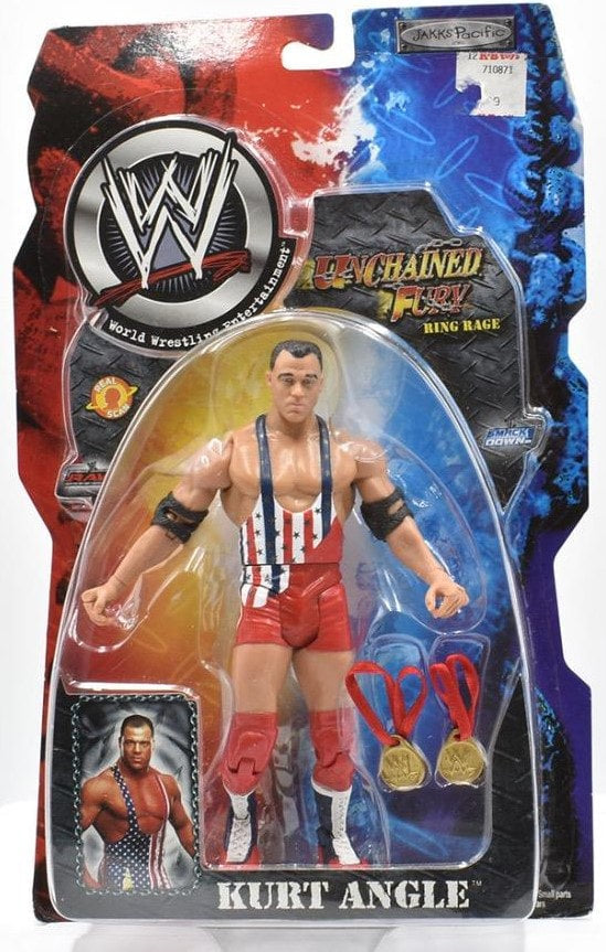 2002 WWE Jakks Pacific R-3 Tech Unchained Fury "Ring Rage" Kurt Angle
