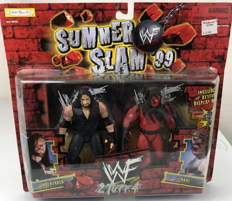 1999 WWF Jakks Pacific 2 Tuff Series 4 Undertaker & Kane