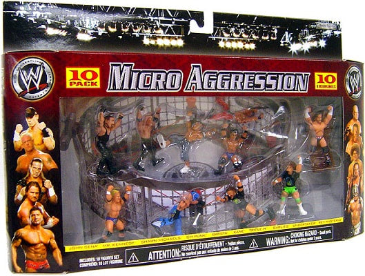 2008 WWE Jakks Pacific Micro Aggression Multipack: John Cena, Mr. Kennedy, Shawn Michaels, CM Punk, Batista, Kane, Triple H, Carlito, Undertaker & Rey Mysterio