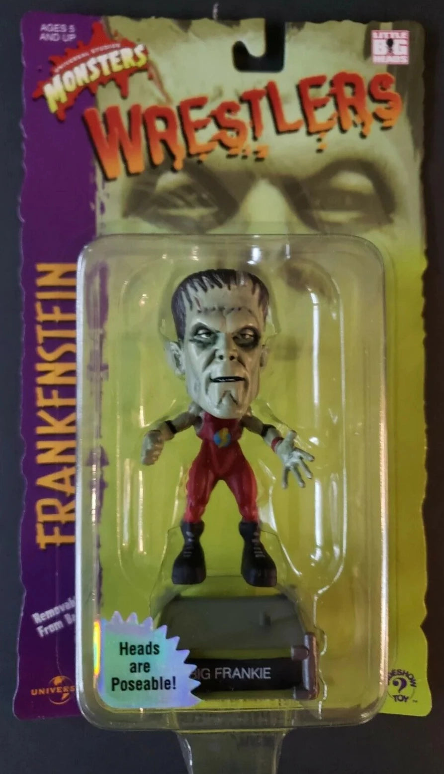 universal monsters little big heads 2000 Sideshow Toy Universal Monsters Little Big Head Wrestlers Big Fra – Wrestling Figure Database
