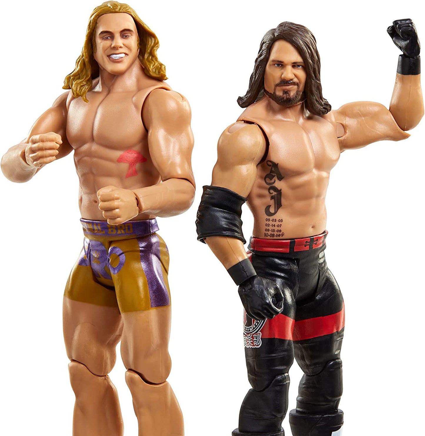 2021 WWE Mattel Basic Championship Showdown Series 4 Riddle vs. AJ Styles