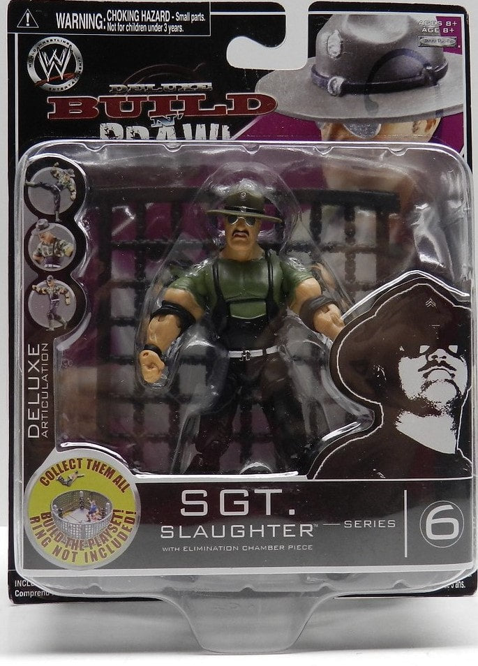 2008 WWE Jakks Pacific Deluxe Build 'N' Brawl Series 6 Sgt. Slaughter ...