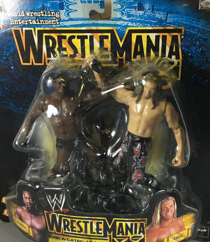 2002 WWE Jakks Pacific R-3 Tech WrestleMania X8 "Edge-a-Cated": Booker T & Edge