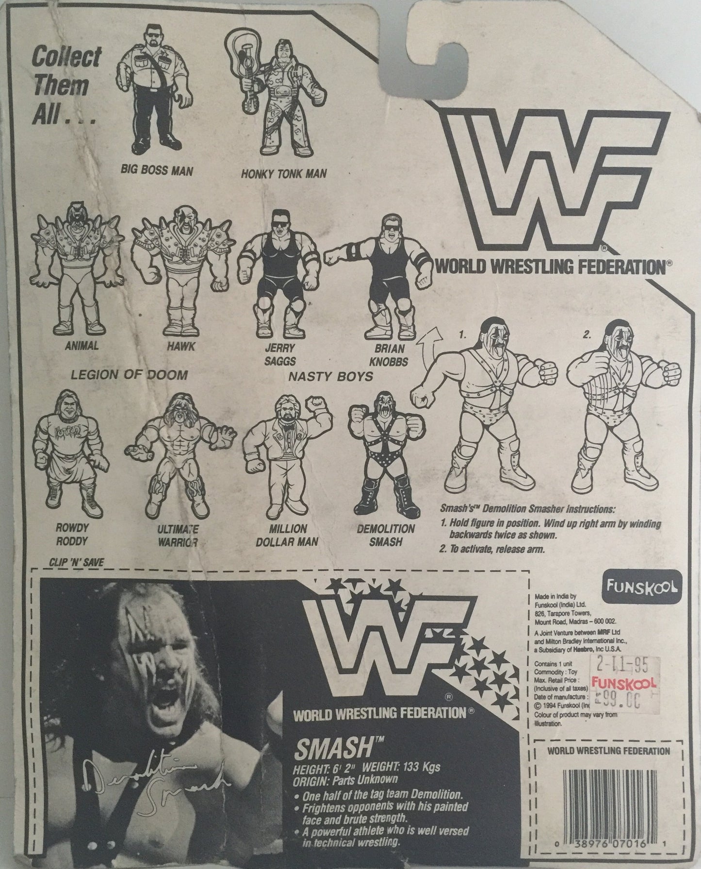 1994 WWF Funskool Smash with Demolition Smasher!