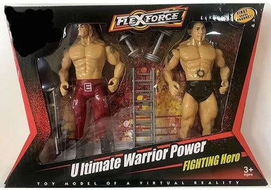 FlexForce Ultimate Warrior Power FIGHTING Hero Bootleg/Knockoff 2-Pack: Edge & Batista