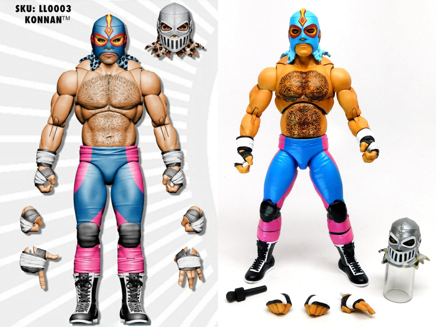 2022 Boss Fight Studio Legends of Lucha Libre Premium Collector Figures Series 2 Konnan