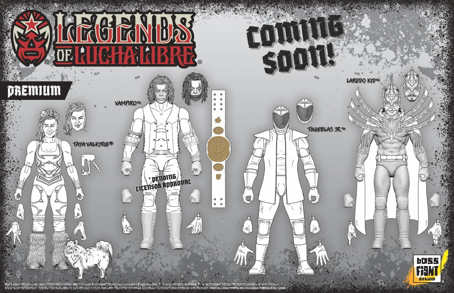 2024 Boss Fight Studio Legends of Lucha Libre Premium Collector Figures Series 3 Laredo Kid