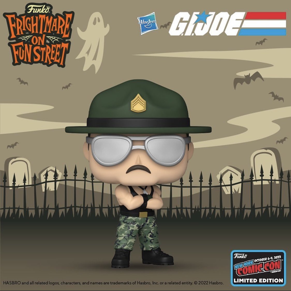 2022 GI Joe Funko POP! Vinyls #113 New York Comic Con Exclusive Sgt. Slaughter