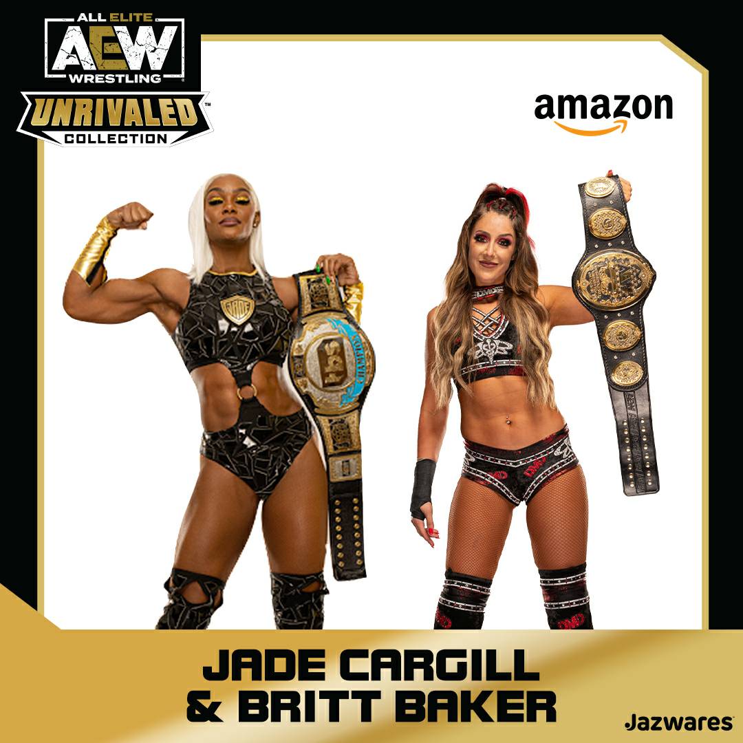2023 AEW Jazwares Unrivaled Collection Amazon Exclusive Dr. Britt Baker D.M.D. & Jade Cargill Champions Pack