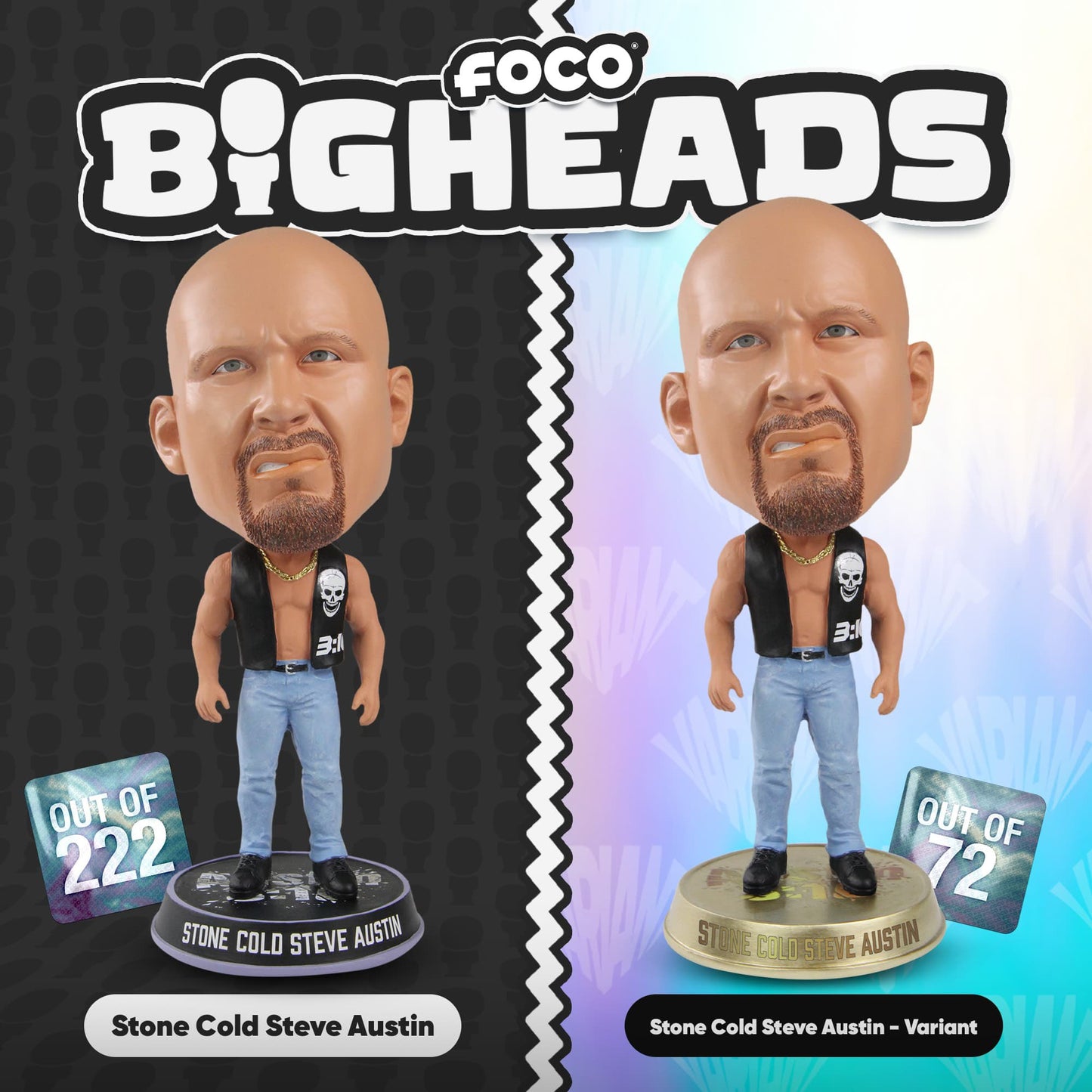 2023 WWE FOCO Bigheads Limited Edition Stone Cold Steve Austin