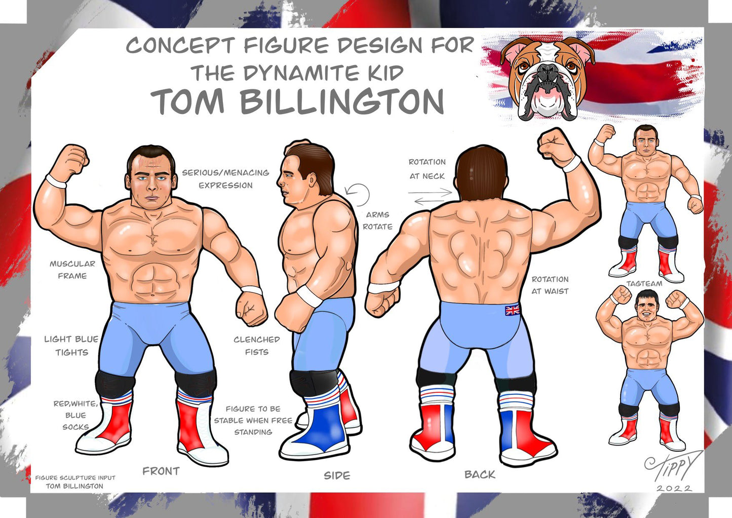 2024 Epic Toys Wrestling Megastars 2-Pack: British Bulldogs