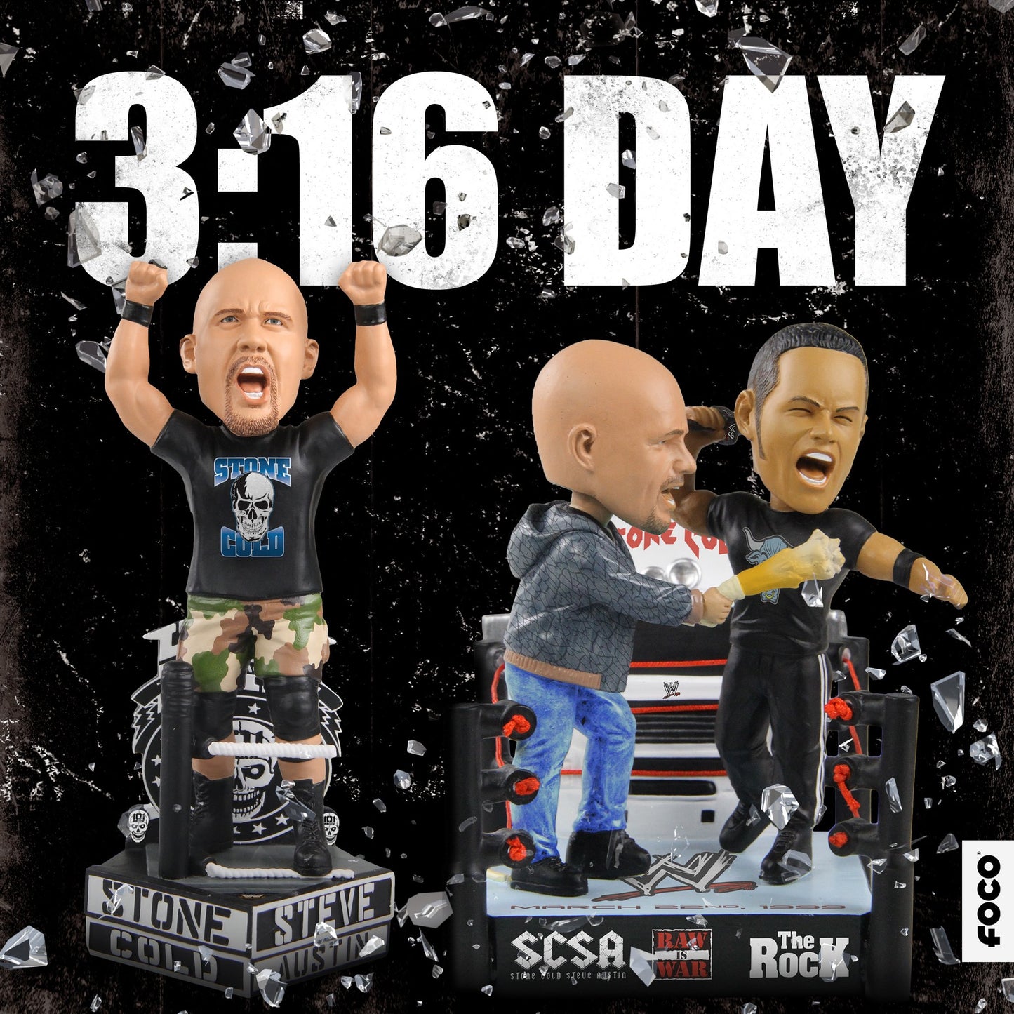 2023 WWE FOCO Bobbleheads Limited Edition Stone Cold Steve Austin