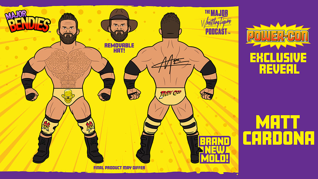 2023 Major Wrestling Figure Podcast Major Bendies Power-Con Exclusive Matt Cardona