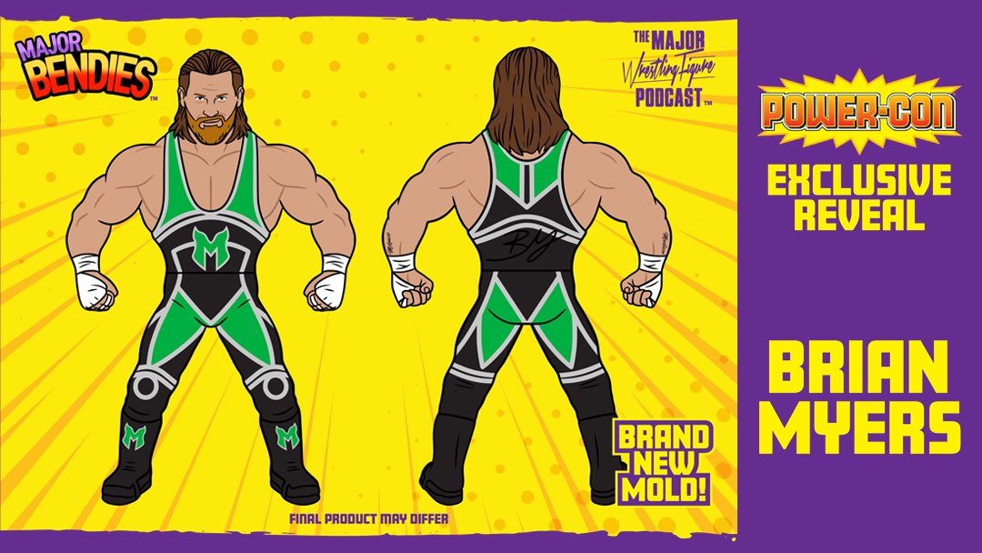 2023 Major Wrestling Figure Podcast Major Bendies Power-Con Exclusive Brian Myers