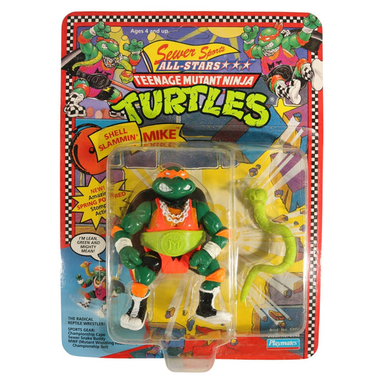 1991 Playmates Toys Teenage Mutant Ninja Turtles Shell Slammin' Mike [With Belt On]