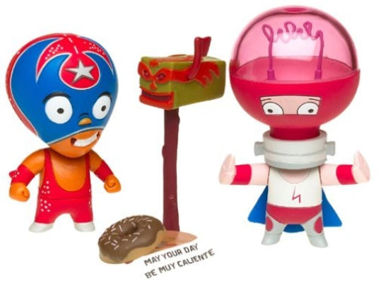 2003 Jakks Pacific Mucha Lucha Mix-A-Lot: Rikochet & Megawatt the Masher