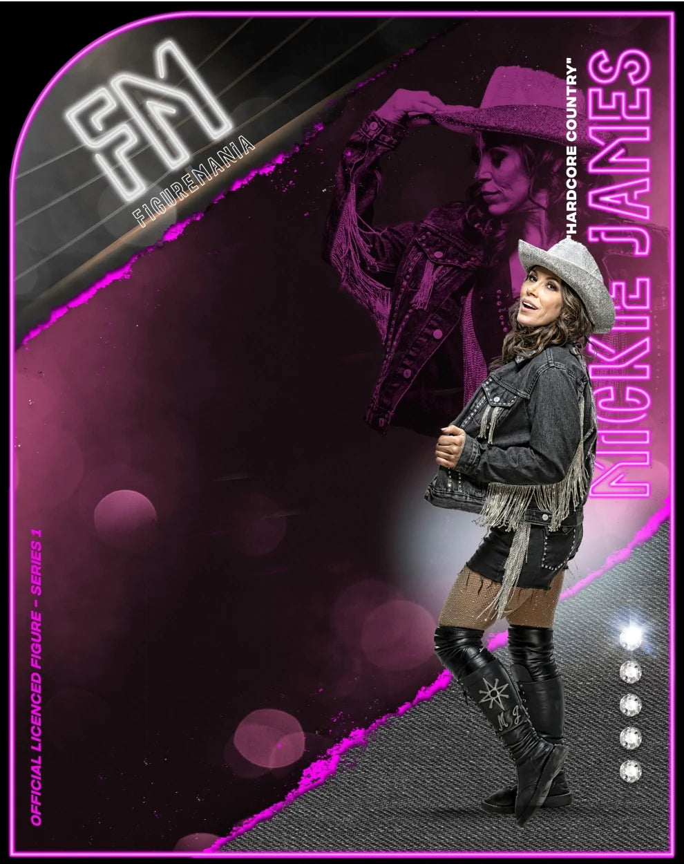 2022 FigureMania Officially Licensed Figures Series 1 "Hardcore Country" Mickie James