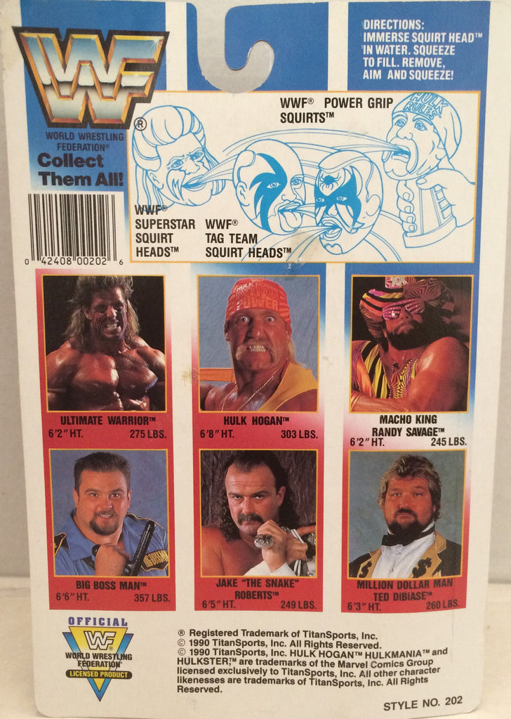 1990 WWF Multi Toys Squirt Heads Jake "The Snake" Roberts