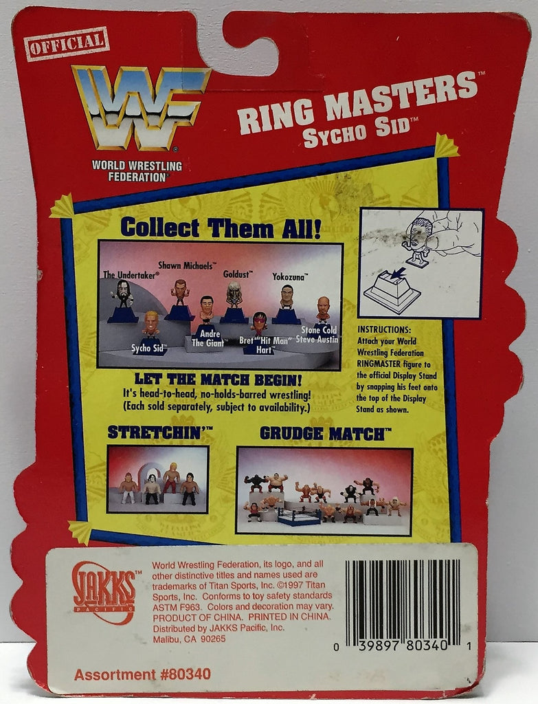 1997 WWF Playmates Toys Ring Masters Sycho Sid