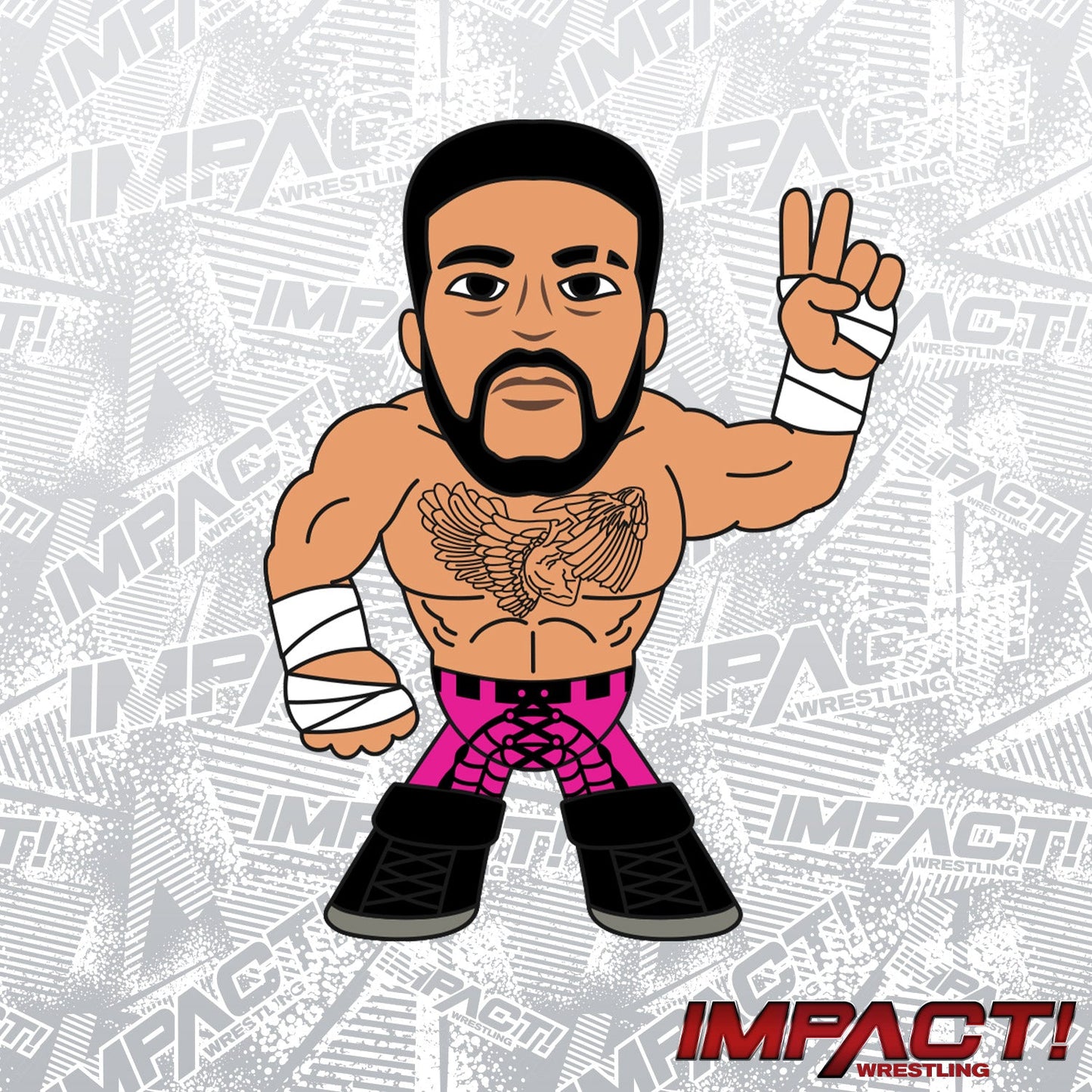 2022 Pro Wrestling Tees Impact! Wrestling Exclusive Micro Brawlers Series 4 Trey Miguel