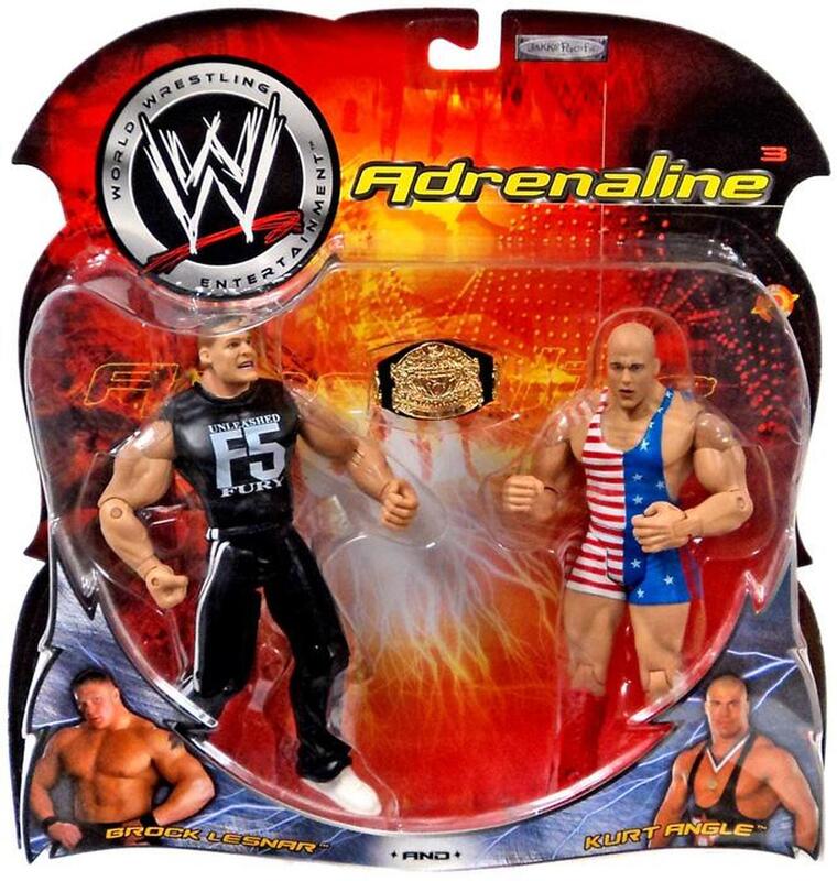 2003 WWE Jakks Pacific Adrenaline Series 3 Brock Lesnar & Kurt 