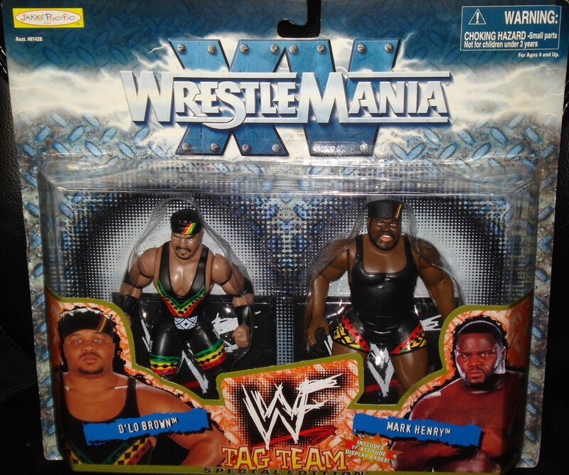 1999 WWF Jakks Pacific WrestleMania XV Tag Team: D'Lo Brown & Mark