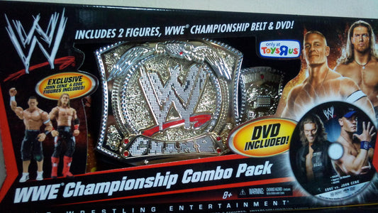 2010 WWE Mattel Basic Championship Combo Packs WWE Championship Combo Pack [With John Cena & Edge, Exclusive]