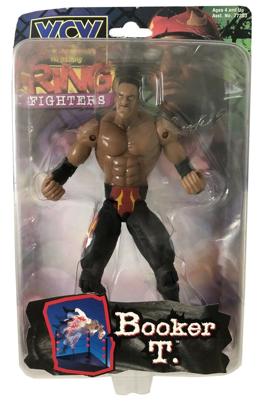 1999 WCW Toy Biz Ring Fighters Booker T. [Small Card]