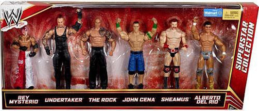 2012 WWE Mattel Basic Superstar Collection #1: Rey Mysterio, Undertaker, The Rock, John Cena, Sheamus & Alberto Del Rio [Exclusive]
