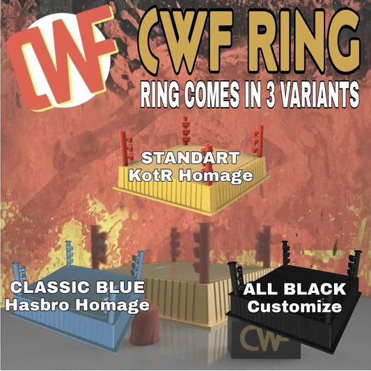 Unreleased Official Championship Wrestling Figures Ring [Black]
